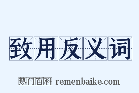 致用反义词是什么意思的图片